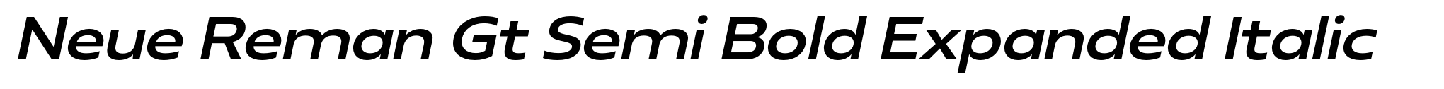 Neue Reman Gt Semi Bold Expanded Italic image